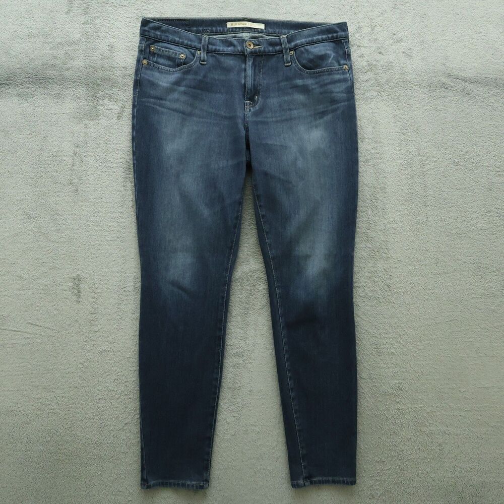 Big Star Jeans Women's Size 32 Blue Mid-Rise Alex Skinny 28.5" Inseam